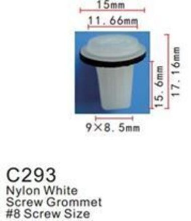 Клипса для крепления внутренней обшивки а/м Хонда пластиковая (100шт/уп.) Forsage клипса C0293(Honda)