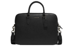 COACH Leather One Shoulder Crossbody Handheld Briefcase Large Men"s Black