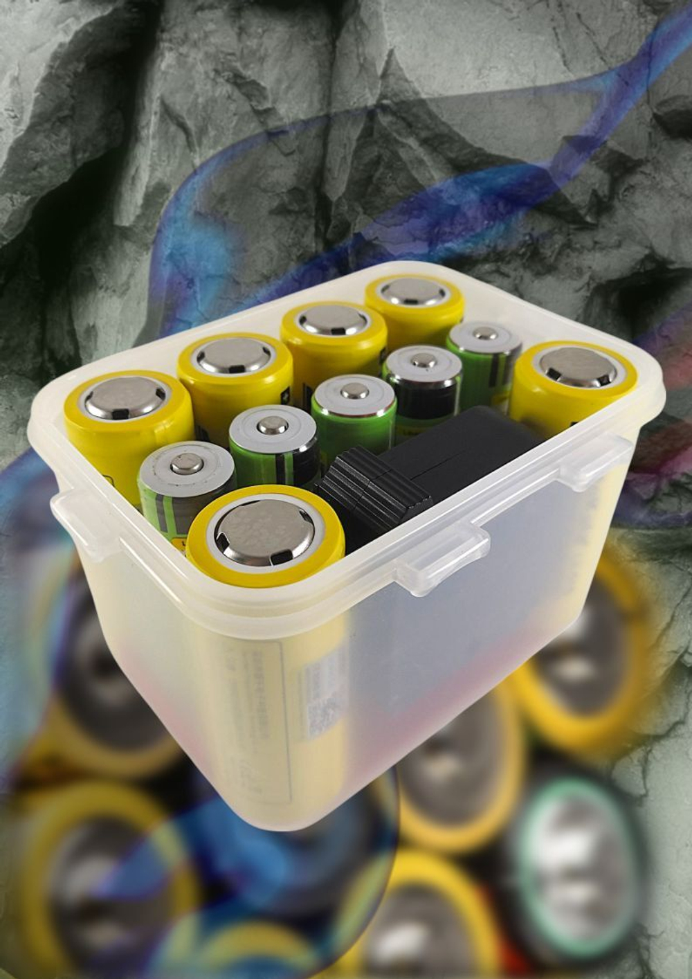 Бокс водонепроницаемый для аккумуляторов (с ячейкой для измерителя)