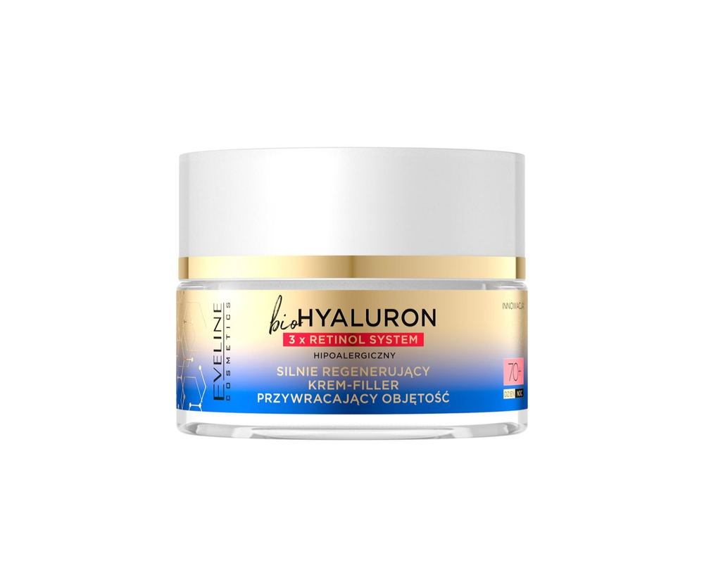 Eveline Cosmetics Bio Hyaluron 3x Retinol System - интенсивный регенерирующий крем 70+ /   50  ml  / GTIN 5903416026082