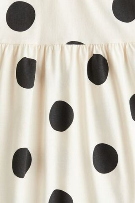 H&M Хлопковое платье с принтом, белый