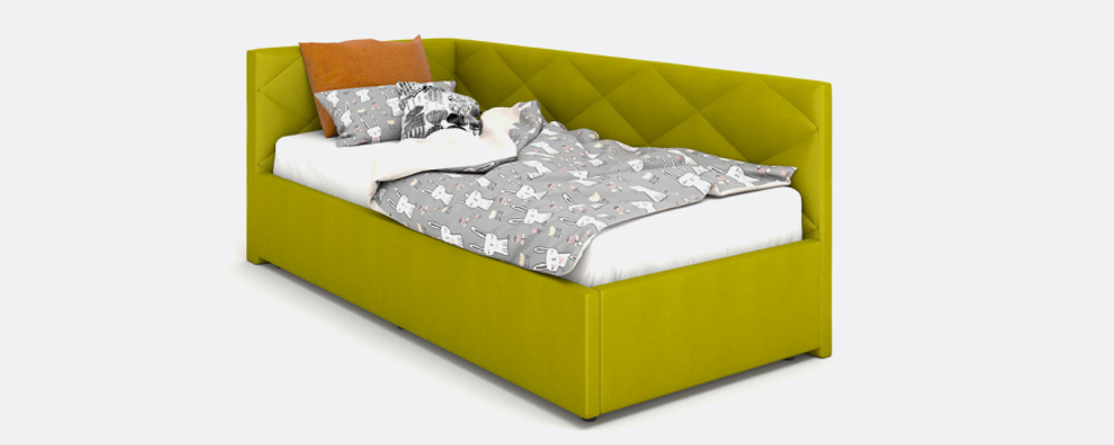 Кровать Селия (с.м.090*200) Bravo grey, ВариантКроя1 /