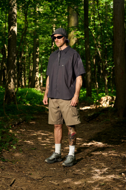 Рубашка Blue Monte Lightweight and Breathable Short-Sleeved Shirt "Usnea Green”Cliff Gray"