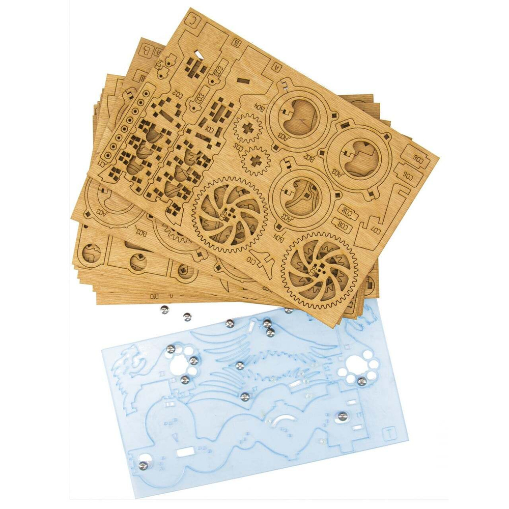 Деревянный конструктор-марбл Дракон от IDventure - marble сборная модель, 3D пазл, марблс, катание шариков