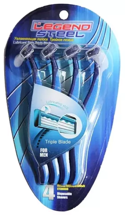 Станки для бритья Легенд Стиль 4шт/блистер 3лезв (муж и жен)