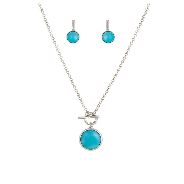 Комплект Possebon Pearl Blue Sky Agate S1560.21 BL/S