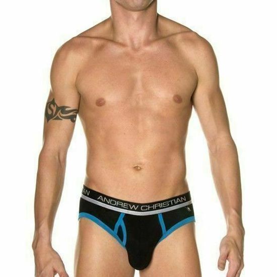 Мужские трусы брифы черные Andrew Christian Air Sculpt Brief Black