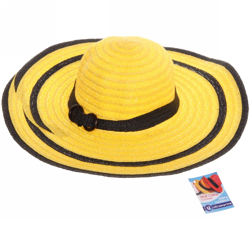 Шляпа женская с широкими полями «TiraMiSu- Мирель», микс 6 цветов, р58, ширина полей 15 см