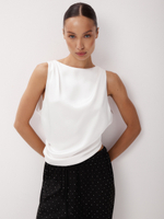 Топ блуза вечерний атласный с открытой спиной