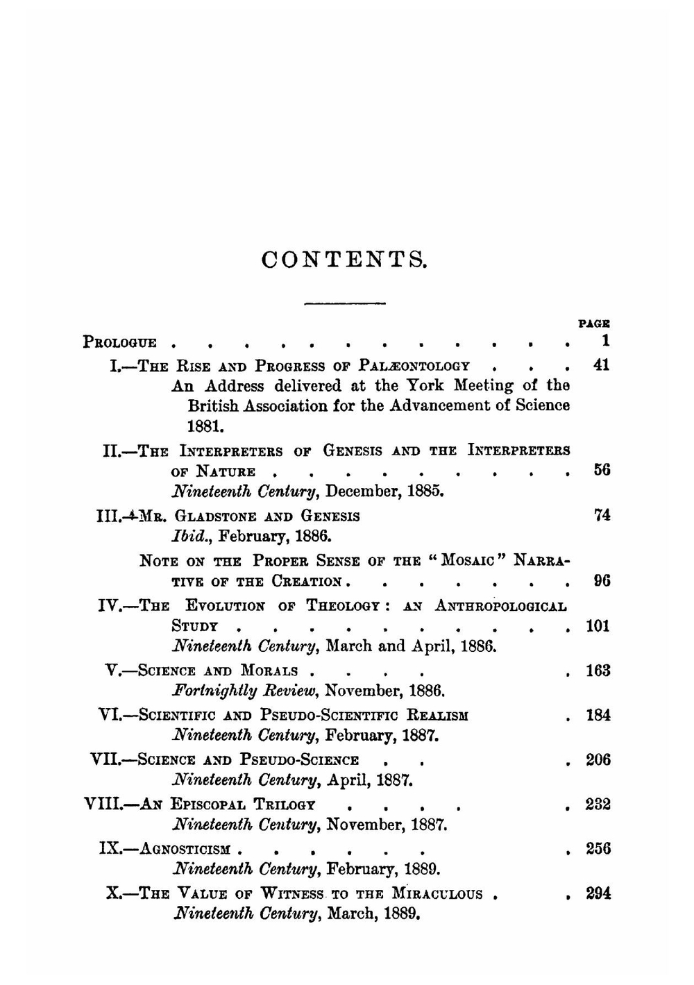 Essays Upon Some Controverted Questions | Thomas Henry Huxley