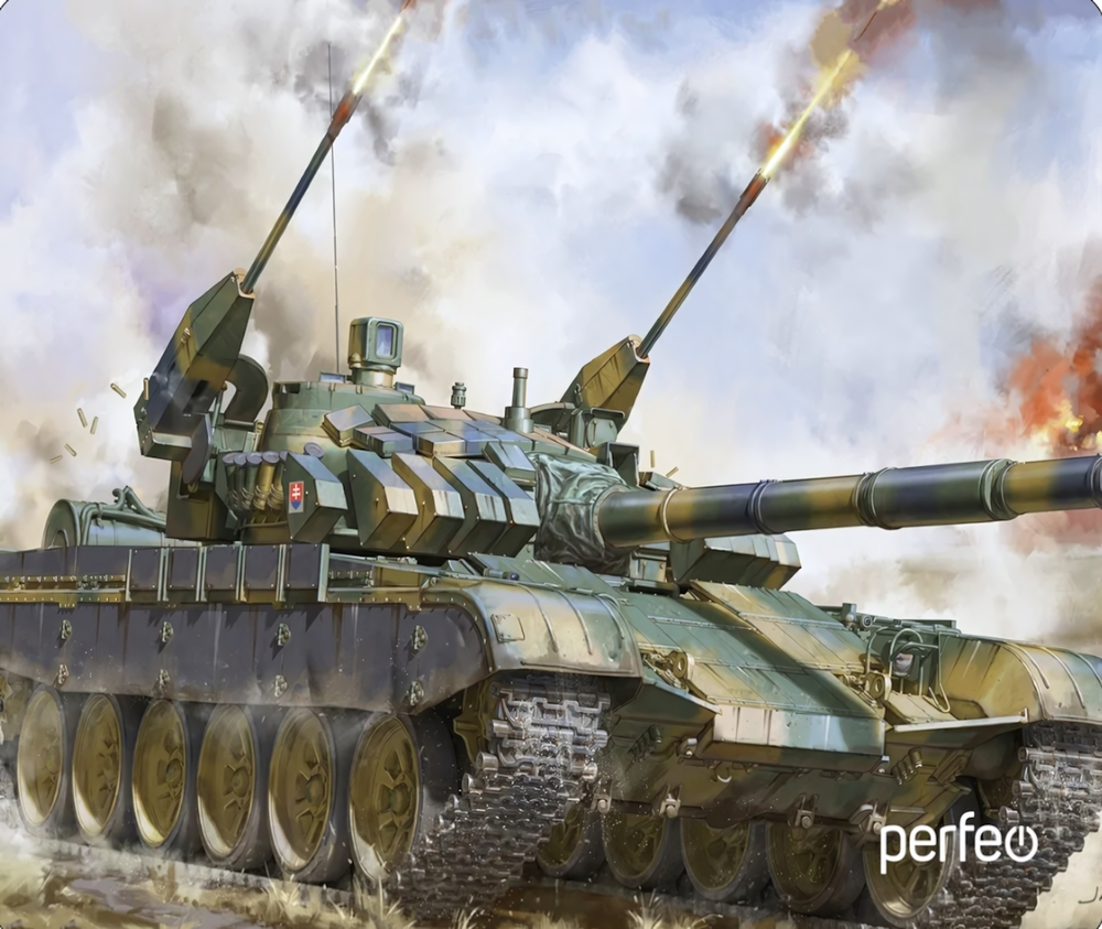 Perfeo Коврик для компьютерной мыши &quot;Tanks&quot;, Рис.3 (240*320*3 мм), ткань+резиновое основание