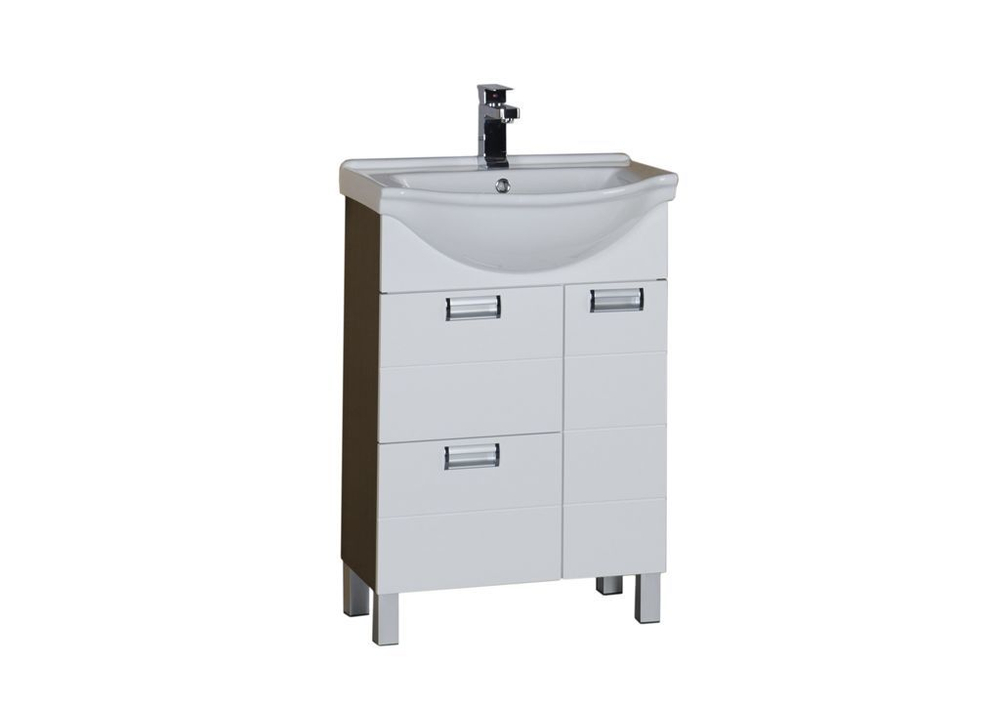 Тумба с раковиной Aquanet Сити 60 венге