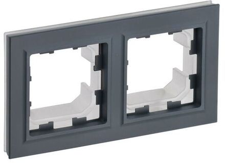 Рамка 2-м BRITE IP44 РУ-2-БрГ-44 граф. IEK BR-M22-44-K53