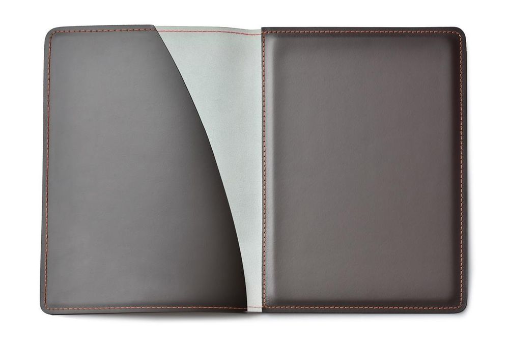 Папка "НА ПОДПИСЬ"из кожи цвет ОРАНЖ/ШОКОЛАД