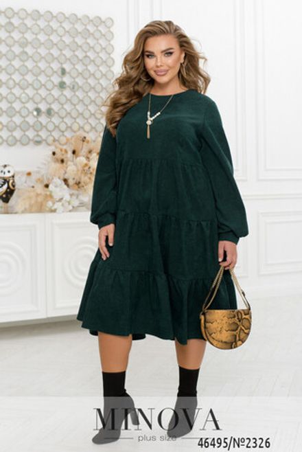 Платье 2326-зеленый Minova Фото 2