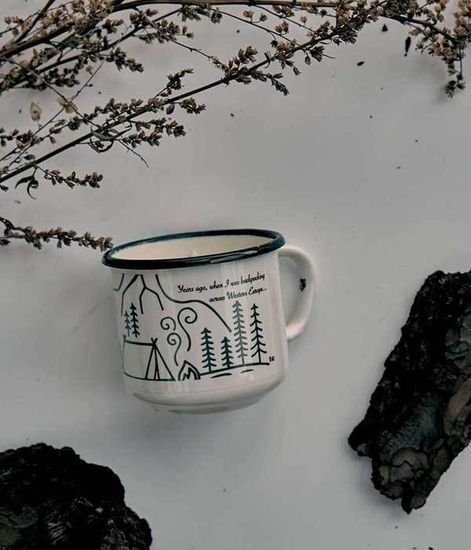 №61 Пало санто, свеча в кружке с деревянным фитилем Camping mug, Nomkamo