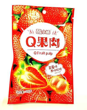 Мармелад Q pulh вкус КЛУБНИКА 28гр