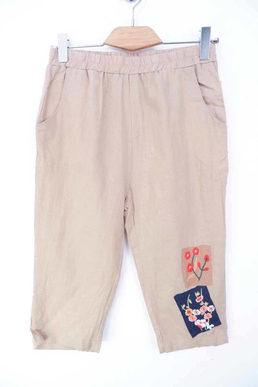 Бриджи льняные, визуально на 46 размер