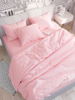 Пододеяльник Сказка "Спящие звезды" евро на молнии 200х215 см, перкаль