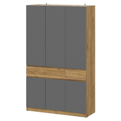 Шкаф Авиньон трехстворчатый Дуб крафт золотой / графит серый