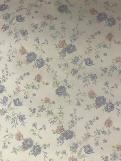 ОБОИ ERISMANN винил комп. на флизе 1,06х10м розово-голубые цветы на ветке 3525-5
