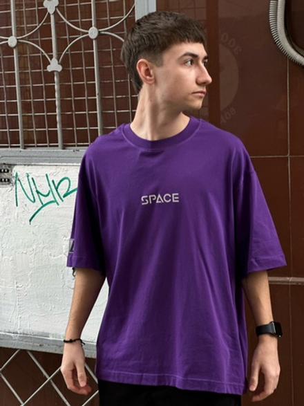 Футболка SPACE OverSize Фиолетовый Light