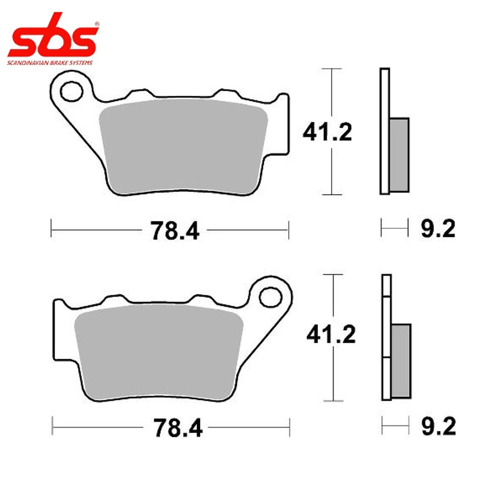 SBS 675RSI тормозные колодки задние