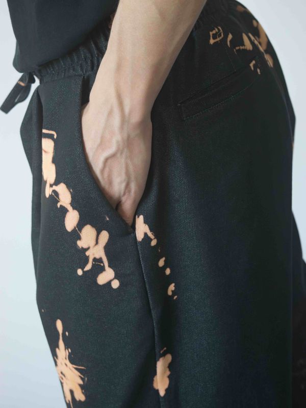 Брюки Bleach Tie-Dye черные - фото 5