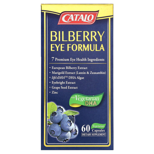 CATALO, Bilberry Eye Formula, 60 вегетарианских капсул