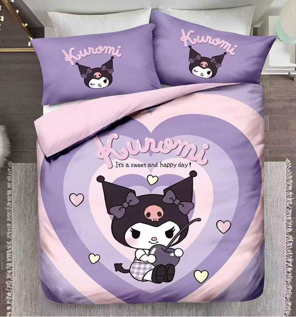 Комплект Полуторка Зайка Чёрно сиреневый