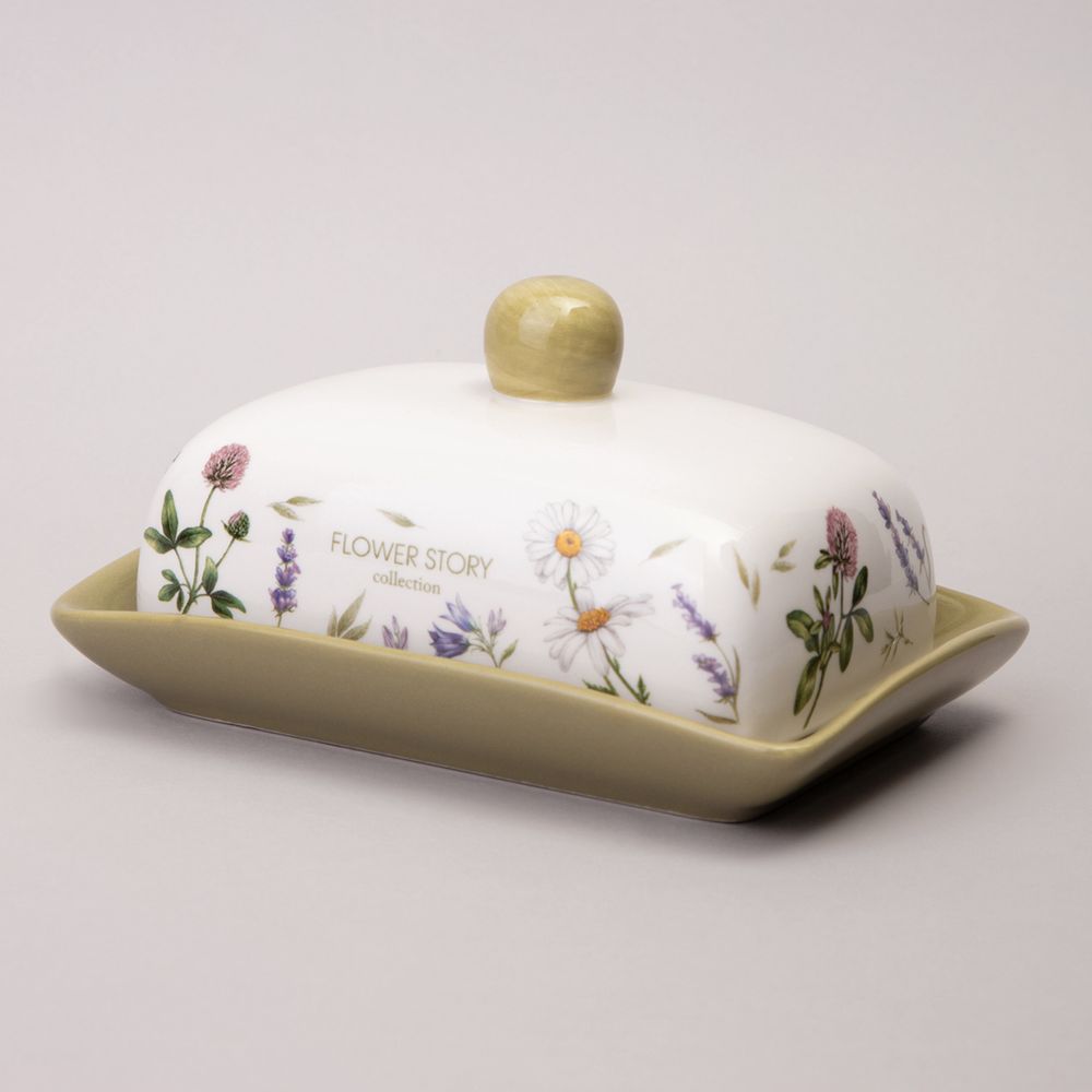 МАСЛЕНКА AGNESS "FLOWER STORY" 17*12,5*8,5 СМ (КОР=24ШТ.)