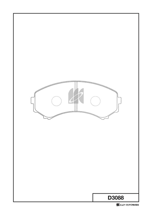 Дисковые тормозные колодки KASHIYAMA D3088
