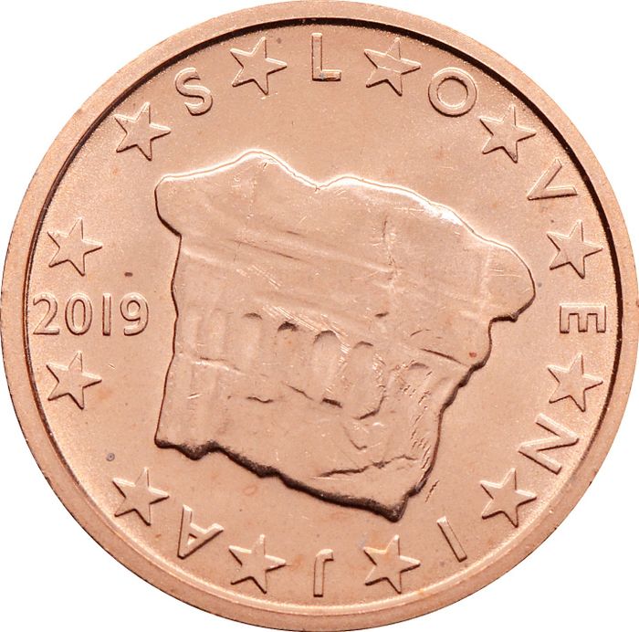 2 евроцента 2019 Словения (2 euro cent)