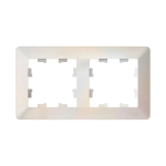 ATLASDESIGN AIR 2-постовая РАМКА, ЖЕМЧУГ/дымчатый белый