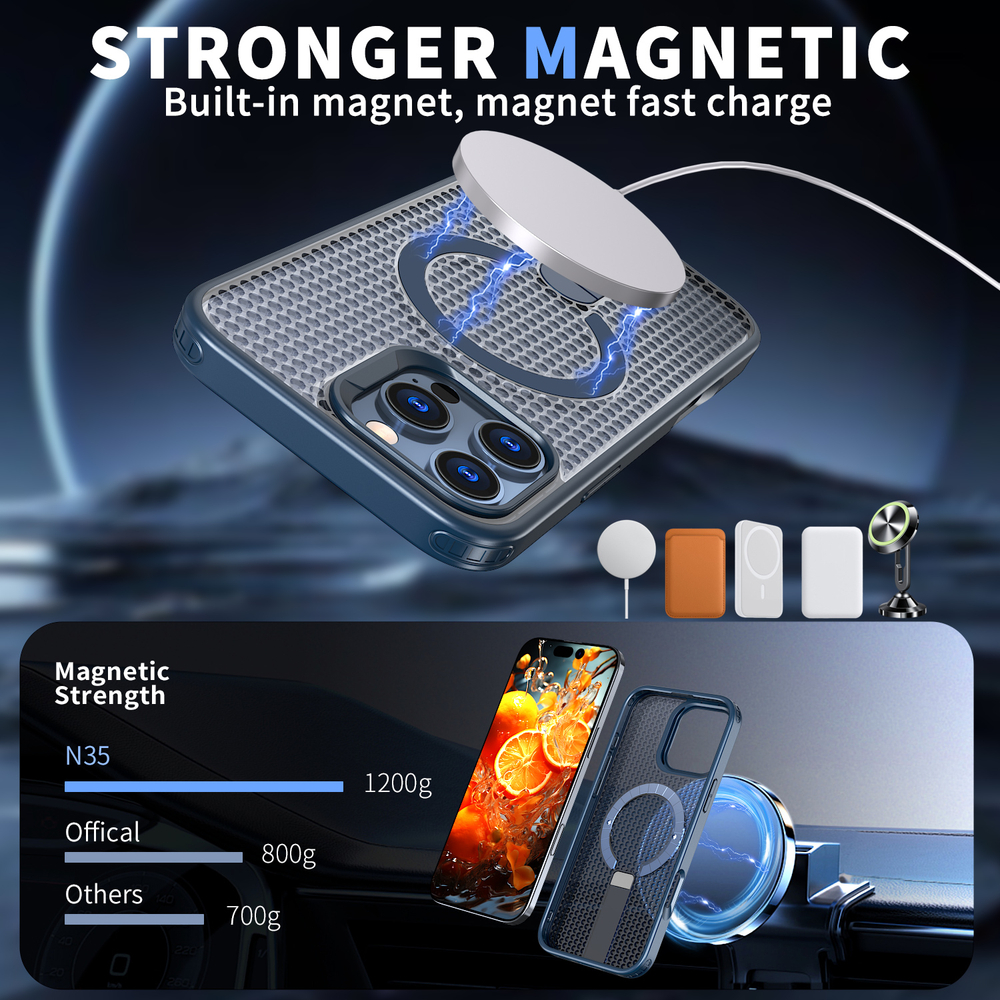 Прозрачный чехол Mesh Pro Magnetic Case для iPhone 16 Pro Max