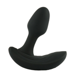 Черная вибропробка с функцией расширения и пультом ДУ Himeros (Цвет: черный)