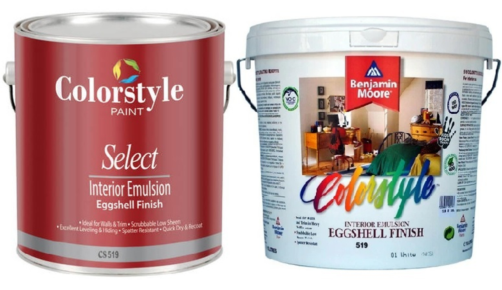 CS519. COLORSTYLE / Benjamin Moore INTERIOR EMULSION EGGSHELL FINISH. Интерьерная краска, антивандальная с высоким износом. Эффект яичной скорлупы.