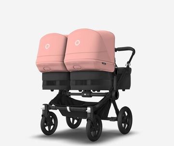 Коляска для двойни 2 в 1 Bugaboo Donkey 5 Twin Morning pink/Midnight black/Black