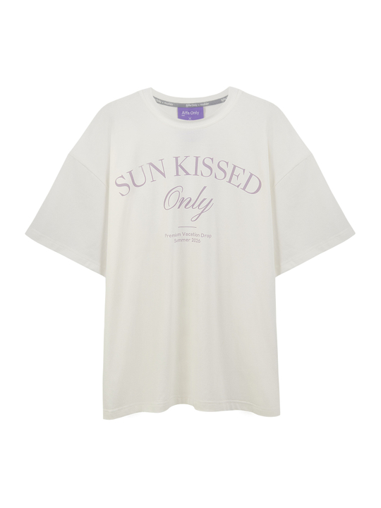 Футболка "Sun kissed only" белая