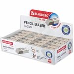 Ластик BRAUBERG "Ultra", 41х14х8 мм, серо-белый, натуральный каучук, 228703