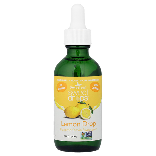 SweetLeaf Stevia, Sweet Drops®, лимонный леденец, 60 мл (2 жидк. унции)