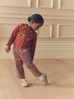 Кардиган вязаный с вышивкой для девочки Next E25-155, Кирпичный