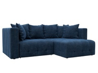 Диван угловой Лига-052 НПБ угол универсальный, BRUT 11 ВЕЛЮР синий