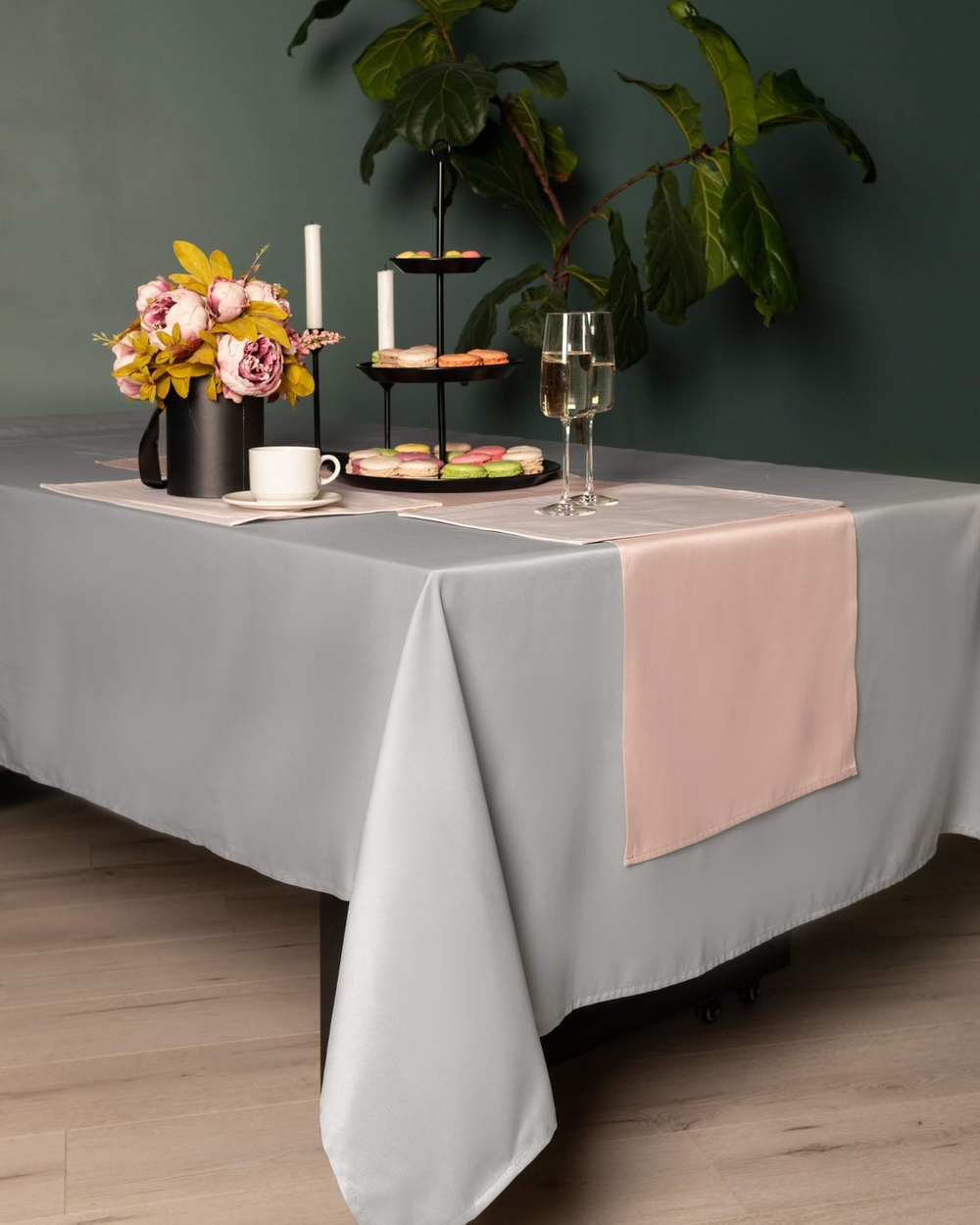 Скатерть 140х180 Sofi De MarkO Серенити серая
