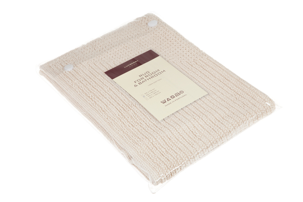 Коврик для ванной 65х90 Luxberry Soft экрю Португалия упаковка