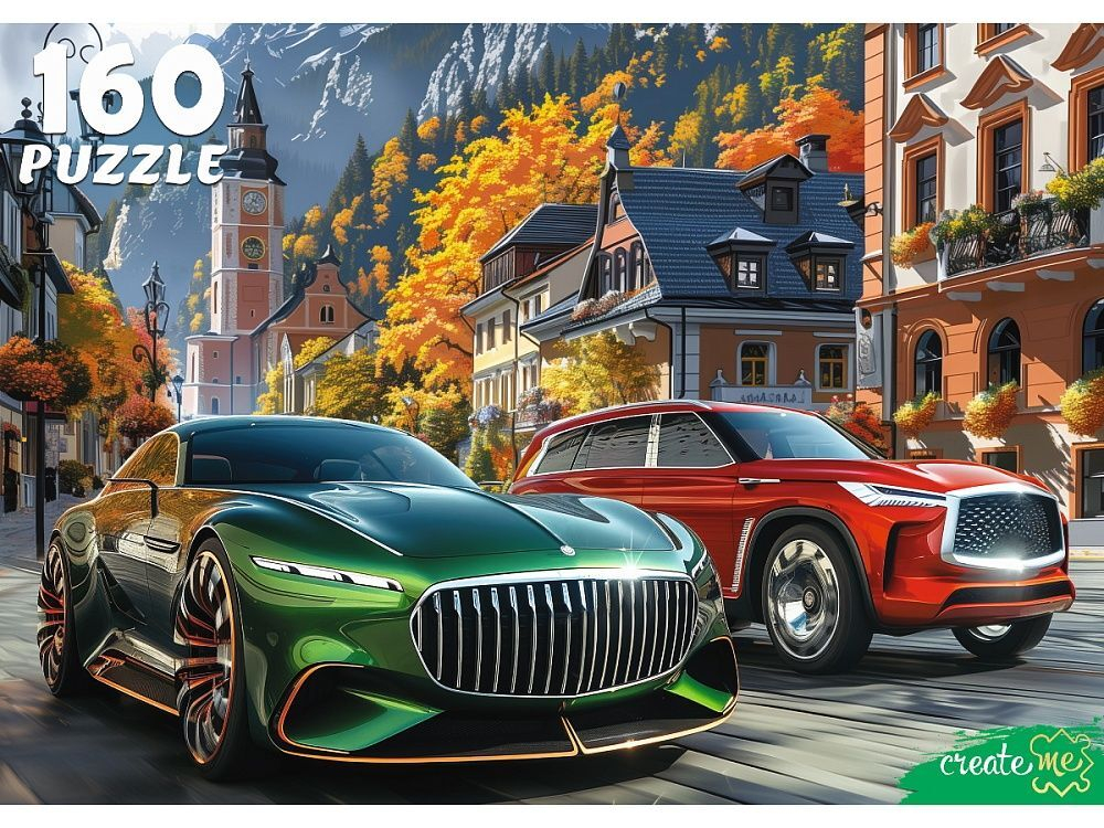 Пазлы 160 элементов 270*330см "Авто в красивом городе"