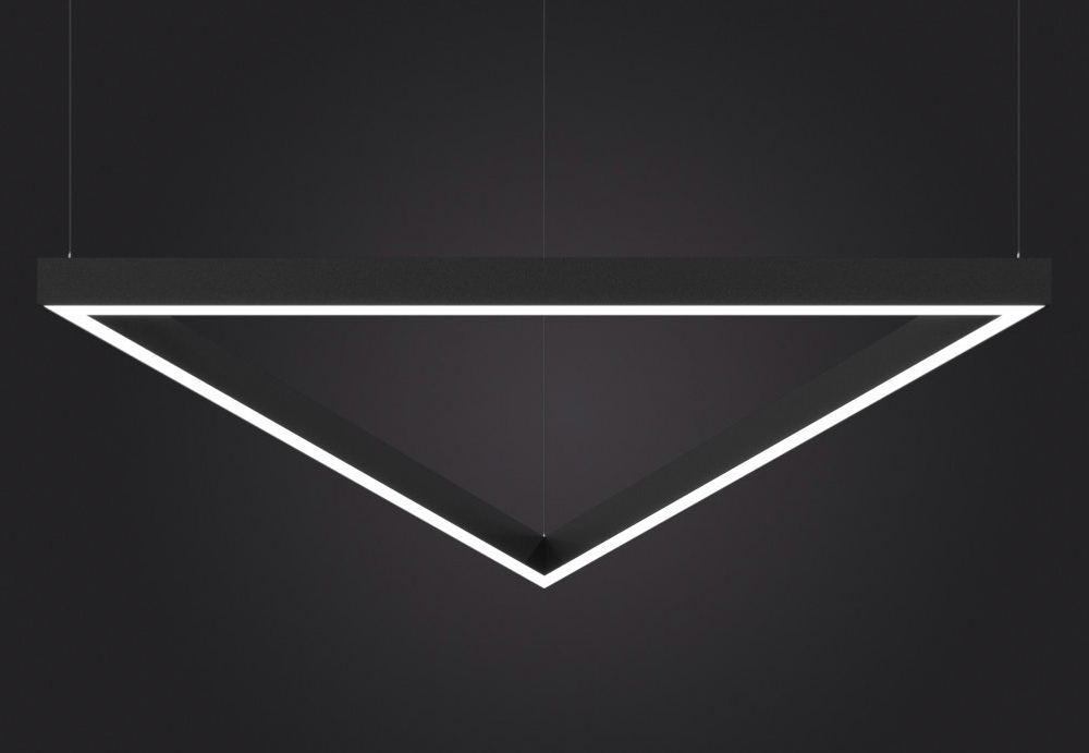 Светильник LED подвесной Треугольник LP85 TRIX (сегмент 1200мм) 92вт 5000К 1050х1050х80мм черный DIOLUM
