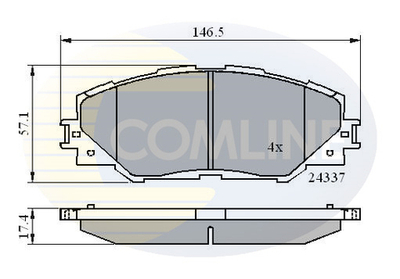 COMLINE - CBP01625-CML - Brake Pad Set, disc brake
