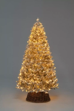 Искусственная елка Алтайская заснеженная 300 см., 885 теплых-белых Led ламп, 100% литая хвоя, ЕлкиТорг (203300)