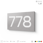 Номер на дверь 778, табличка на дверь для офиса, квартиры, кабинета, аудитории, склада, серая 120х70 мм, Айдентика Технолоджи